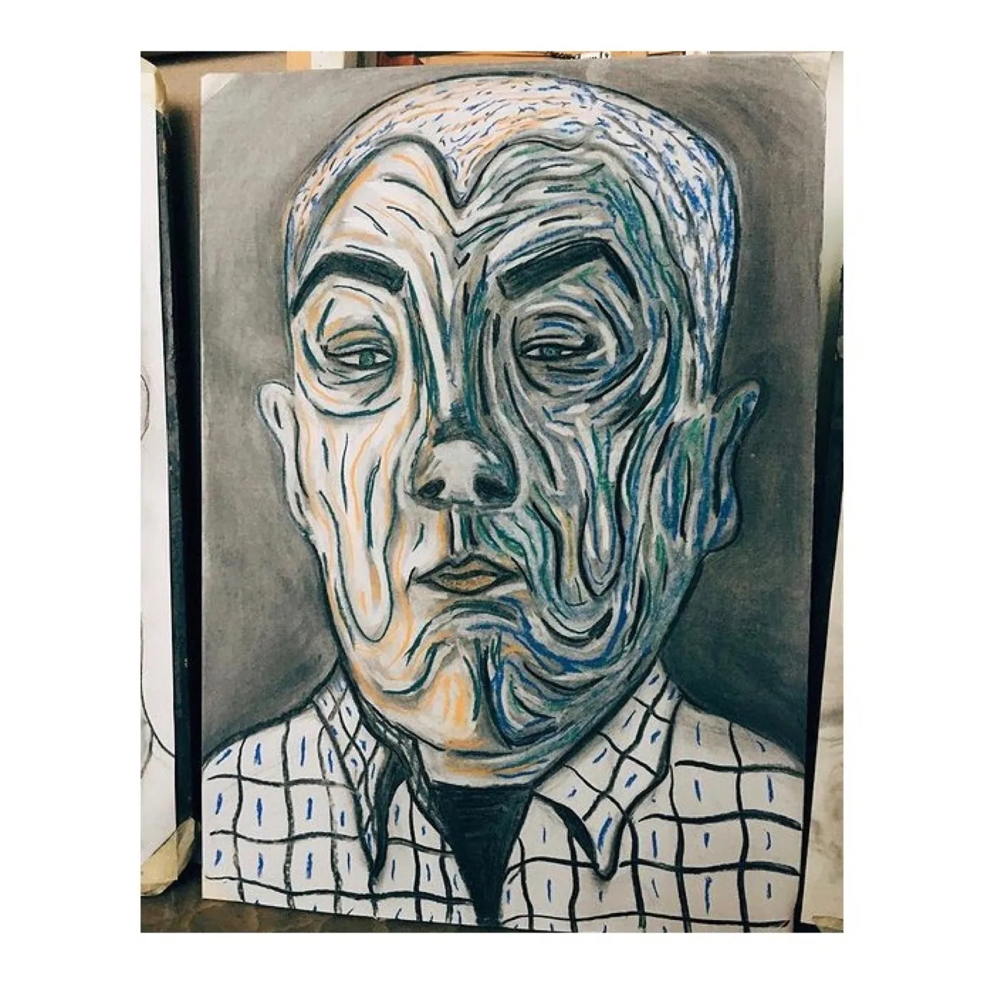 Dans l'Atelier, pictură, 2021, de Cristina Cazacu