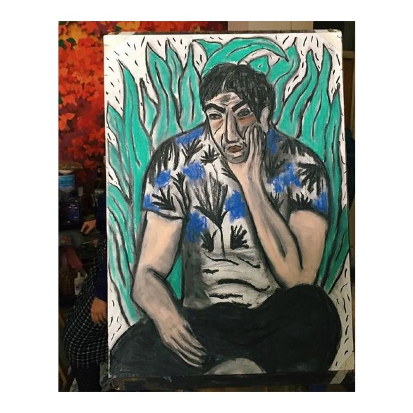 Dans l'Atelier (2), painting, 2021, by Cristina Cazacu