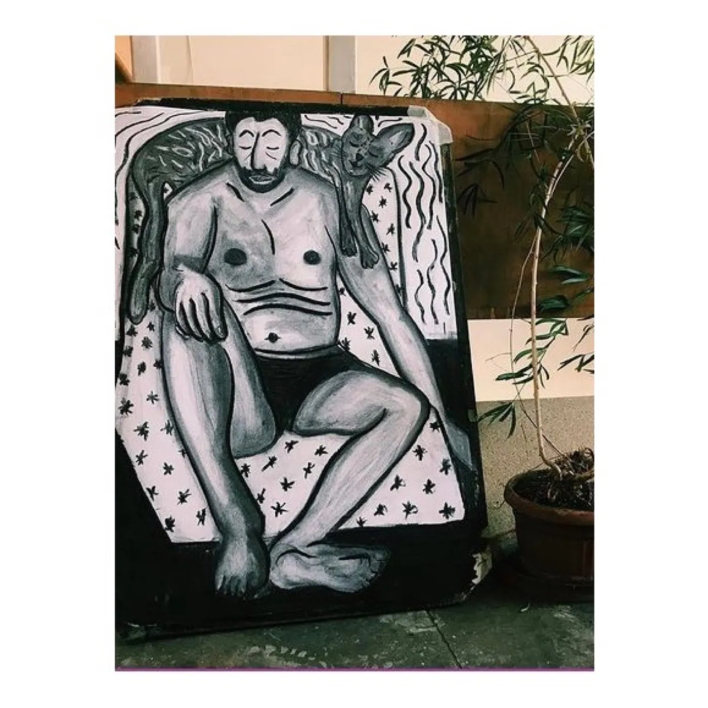 Dans l'Atelier (3), painting, 2021, by Cristina Cazacu
