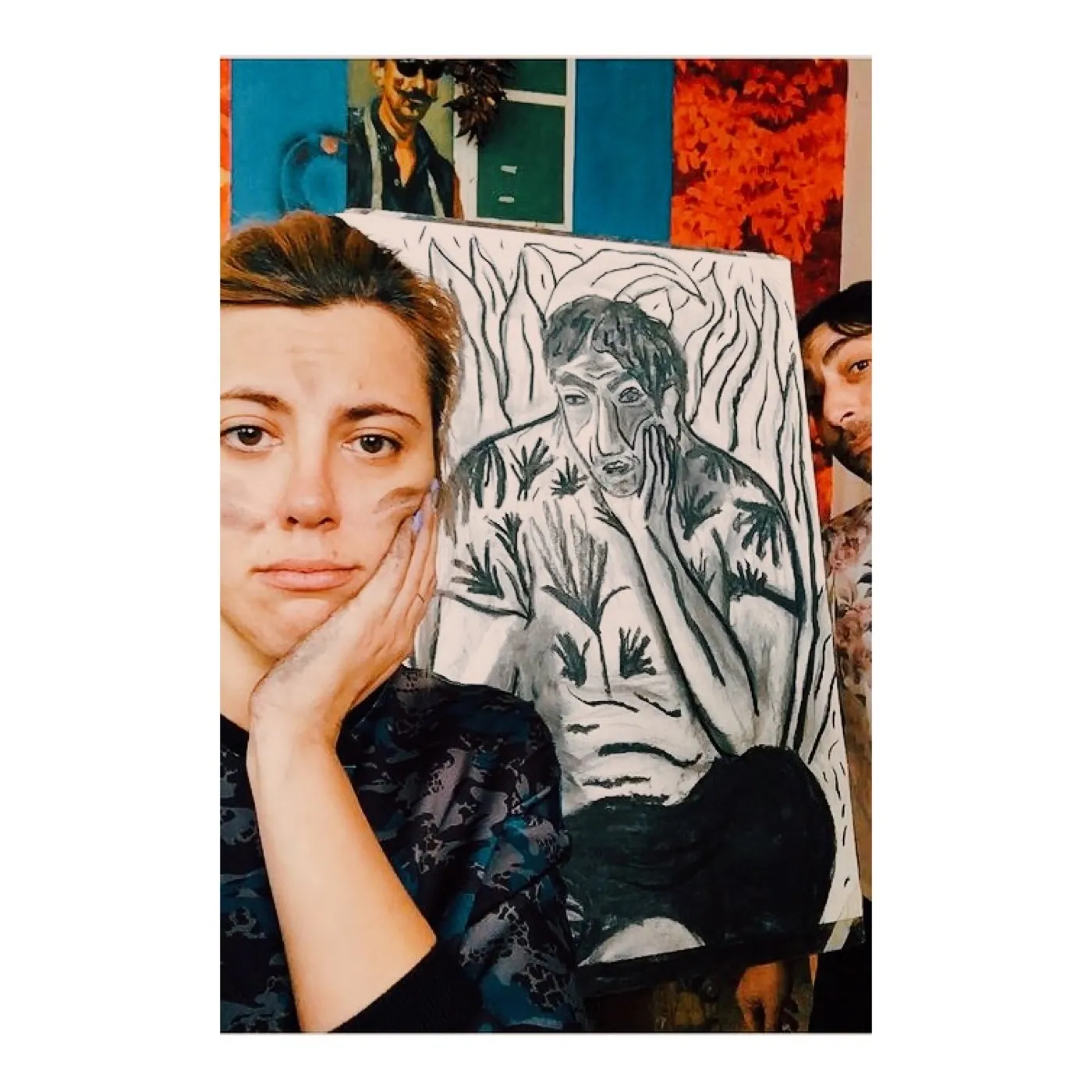 Dans l'Atelier (4), painting, 2021, by Cristina Cazacu