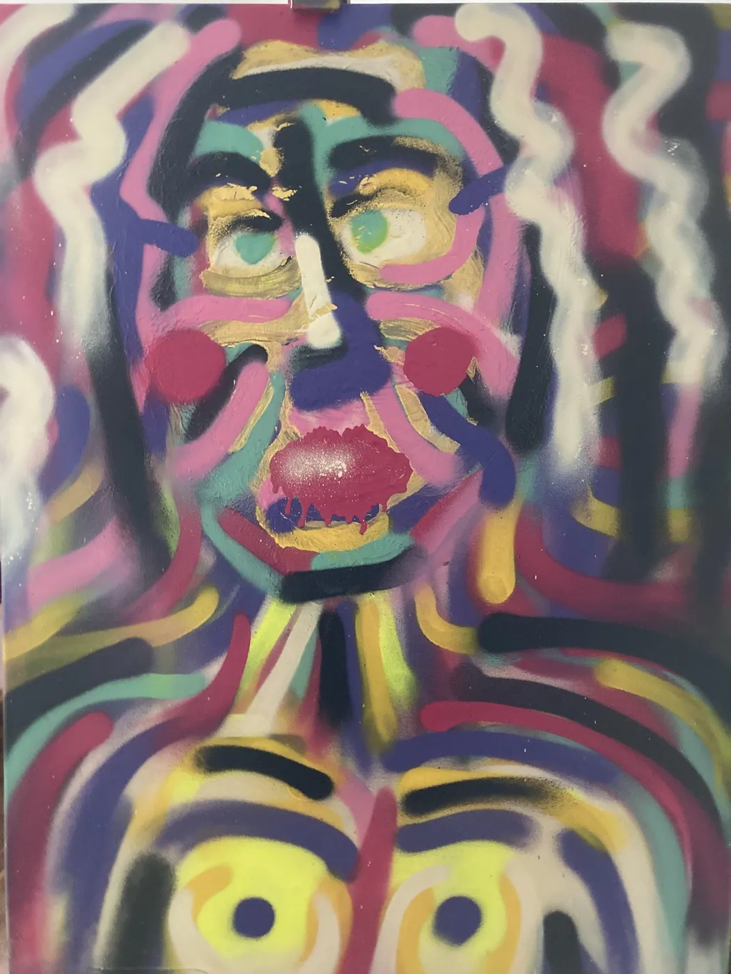 Untitled (portrait), pictură originală, de Cristina Cazacu