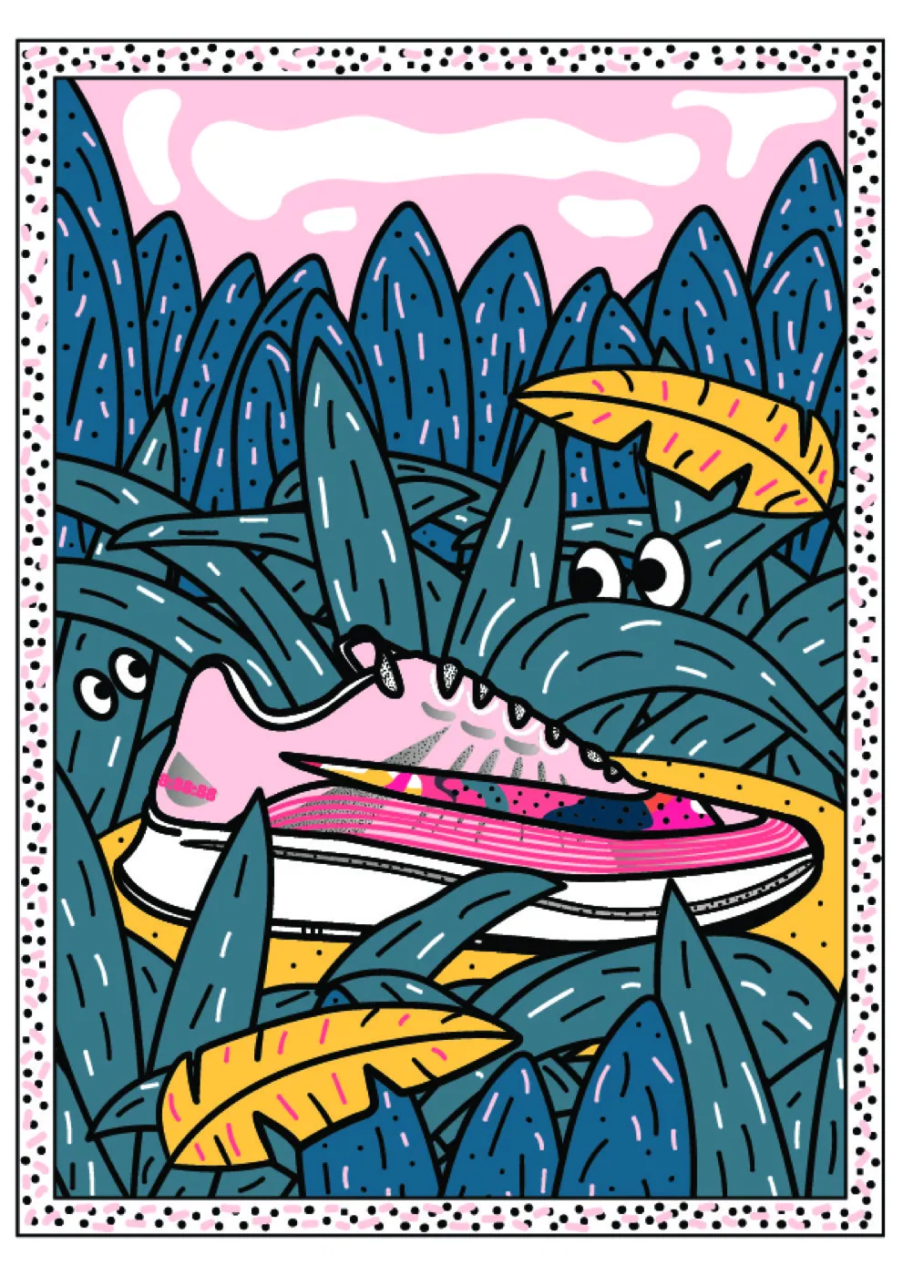 Sneakers for Poster Jam, ilustrație, 2018, de Cristina Cazacu