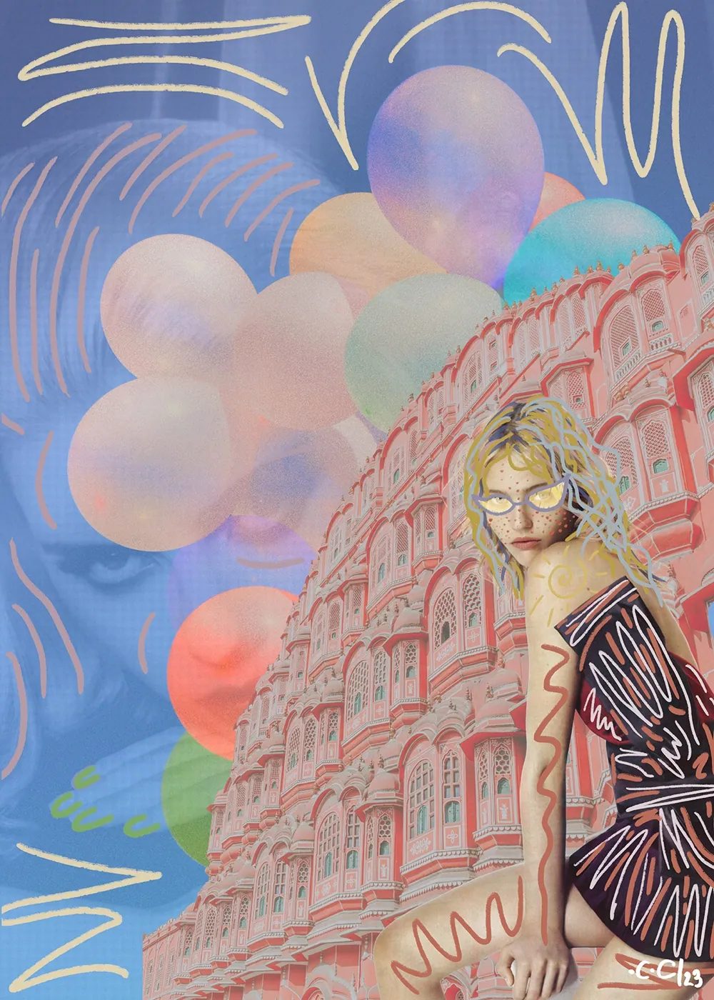 Tribute Collages (2), colaj, 2024, de Cristina Cazacu